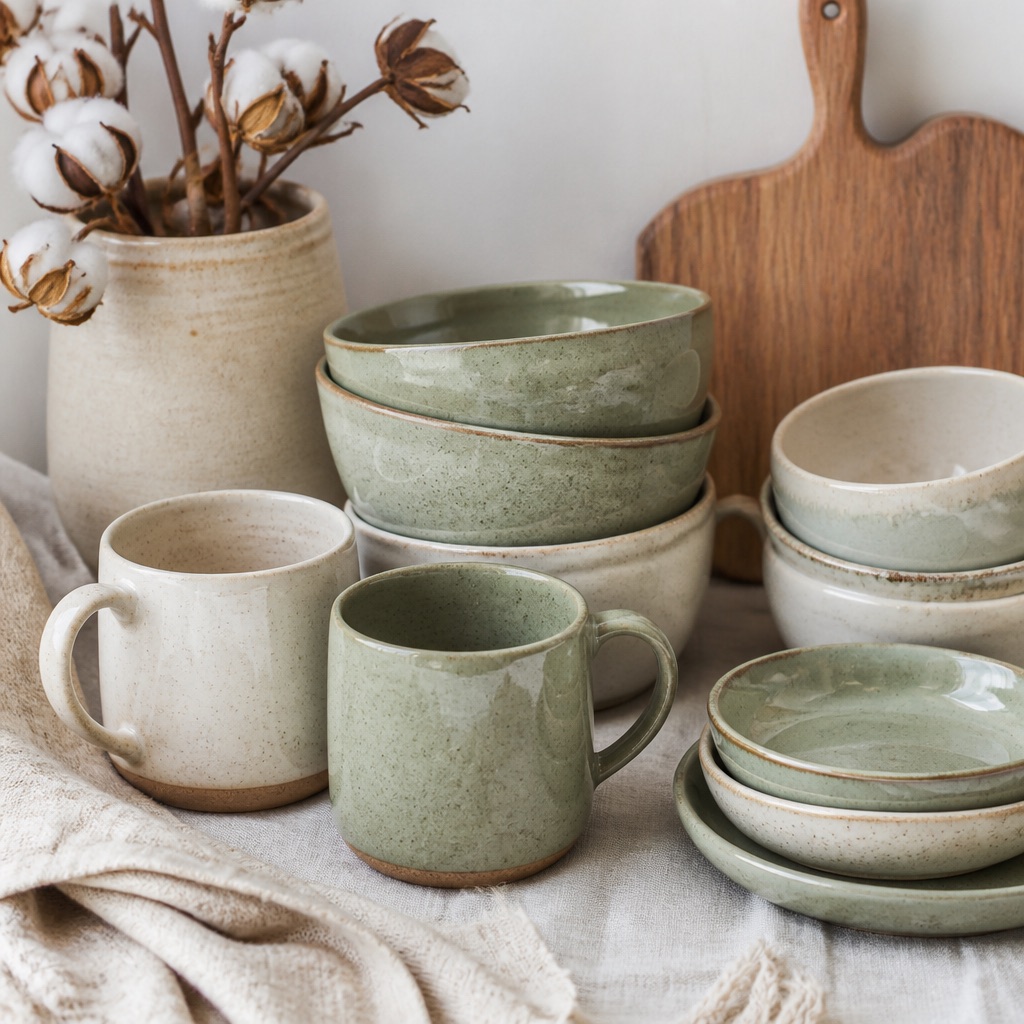 Handmade pottery from Clay & Cotton Studio